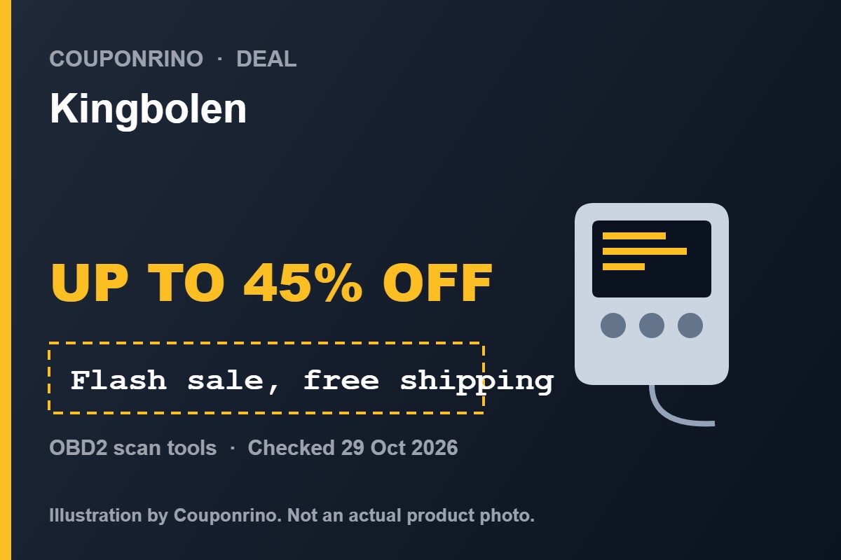 Illustration of an OBD2 scan tool for the Kingbolen flash sale